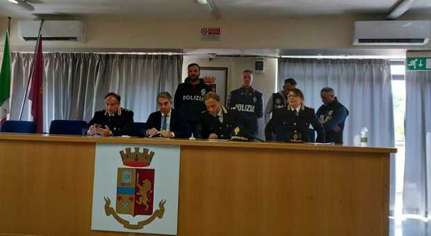 La conferenza in questura a Frosinone per l'arresto