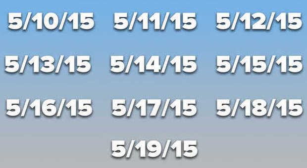 Tutti i giorni di questa settimana sono palindromi (almeno secondo il calendario Usa) -Guarda