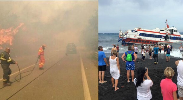 Palermo, scoppiano incendi in provincia: chiusa l'autostrada, evacuati hotel e scuole