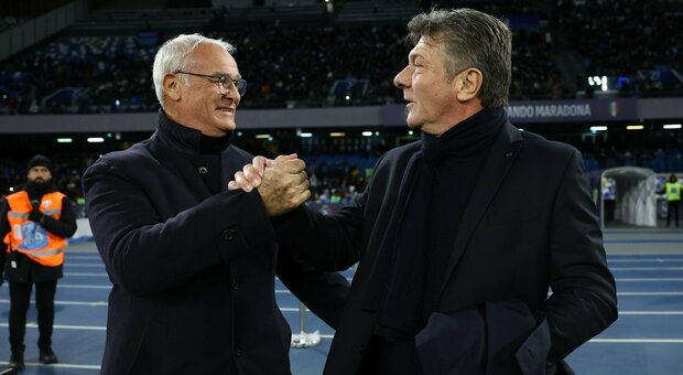 Claudio Ranieri con Walter Mazzarri