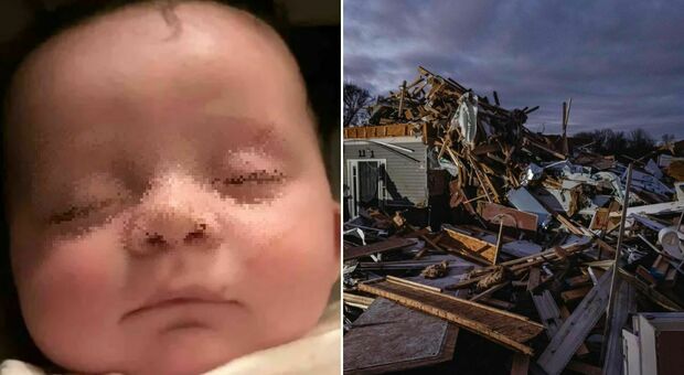 Bimbo di 4 mesi risucchiato da un tornado viene trovato vivo: era finito su un albero. «Pensavamo fosse morto»
