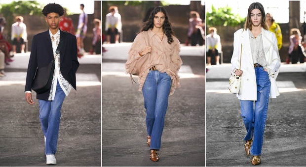 Valentino X Levis, ecco i jeans dellla sfilata a Milano: Piccioli reinterpreta i 517 degli anni '60
