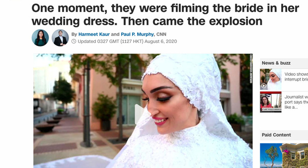 Beirut, la sposa travolta dall'esplosione: «È stato un incubo». Il racconto choc alla Cnn