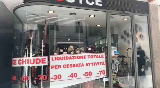 Un negozio di corso Vittorio Emanuele a Pordenone