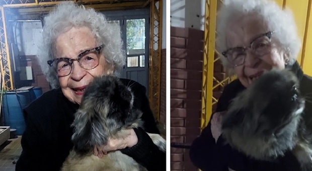 Nonna Tota a 97 anni ritrova il suo cagnolino scomparso: l'emozione dell'incontro grazie a due sconosciuti