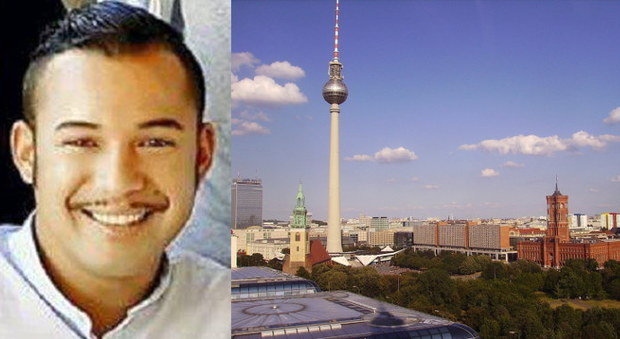 Mario Orlando Restrepo e una veduta di Berlino
