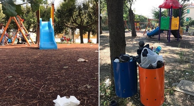 Degrado al parco giochi Bottazzi: i bambini di Torre del Greco costretti a giocare tra i rifiuti