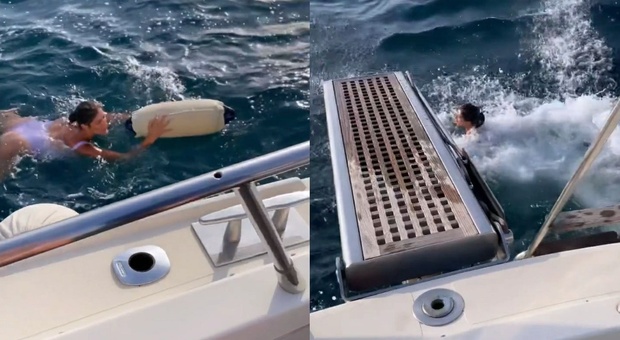 Elisa Isoardi, "incidente" in barca in Sardegna. Lei si tuffa in mare: «Stava arrivando al largo...»