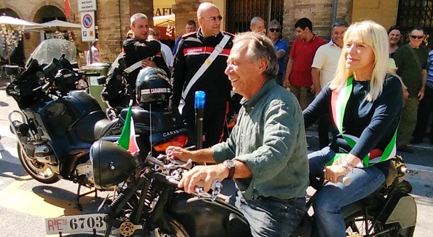 San Severino Marche, le moto storiche della Guzzi per il degno saluto a Icilio Caciorgna