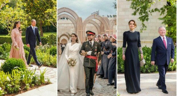Nozze reali in Giordania, i look al matrimonio del principe Hussein: Rania in nero (e c'è un motivo), Kate Middleton perfetta, Beatrice di York eccessiva