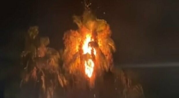 Scampia, appiccano un incendio con fuochi d'artificio: video su TikTok