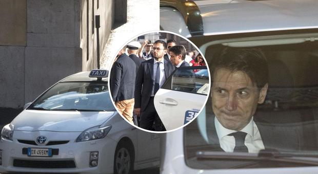 Giuseppe Conte, dal taxi all'auto blu nel giorno in cui ha rimesso il mandato