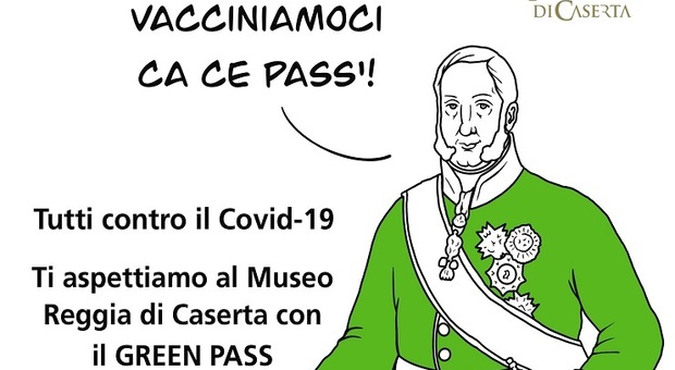 Green pass, la Reggia di Caserta sceglie Francesco I di Borbone