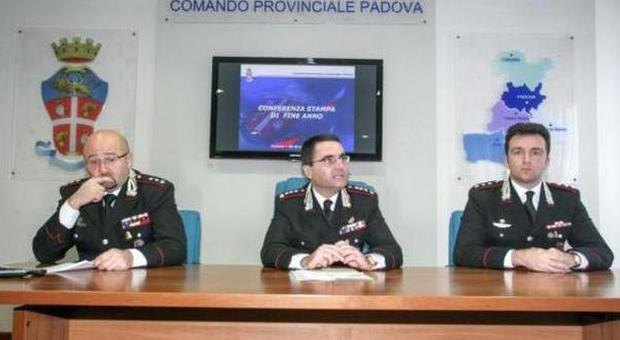 Da sinistra i comandanti dell'Arma Francesco Rastelli, Fabiano Salticchioli e Angelo Pisciotta