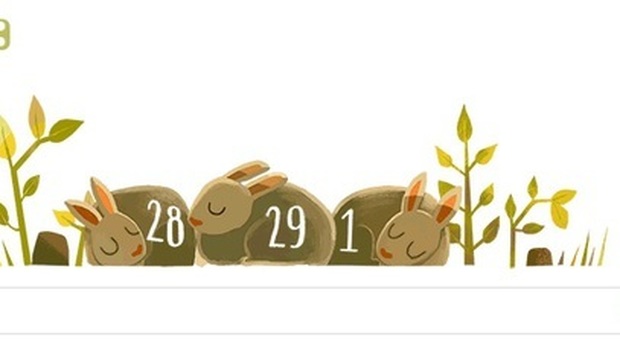 Il doodle di Google il 29 febbraio