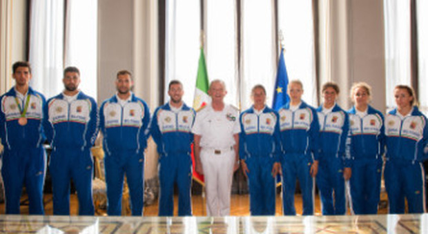 Il capo di Stato Maggiore della Marina incontra atleti e allenatori di Sabaudia dopo le Olimpiadi di Rio