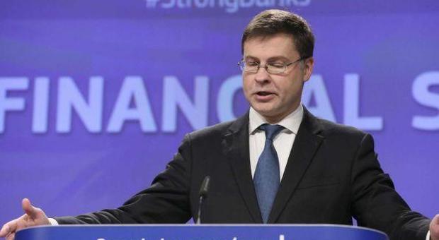Ue, il monito di Dombrovskis: « Italia prosegua riduzione del debito»