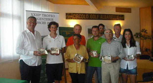 I premiati del 23° Trofeo Argenterie Boschi di golf ad Albarella
