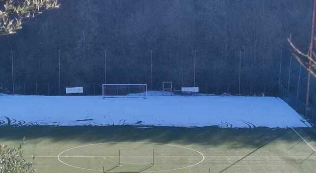 Neve sul campo di Cantalice: le giovanili della Nuova Rieti Calcio migrano altrove