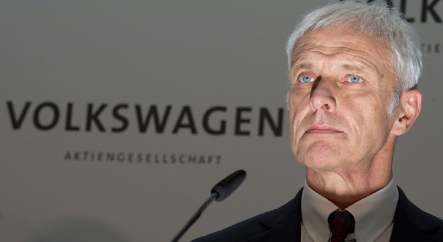 Il numero uno del Volkswagen Group Matthias Mueller illustra i risultati finanziari