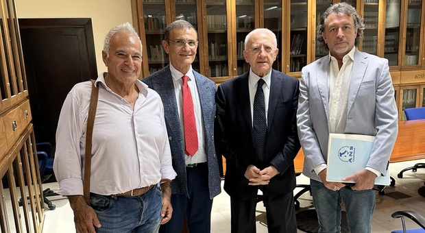 Domenico Condurro, Vincenzo De Luca, Franco Picarone e Sergio Mentile alla Regione