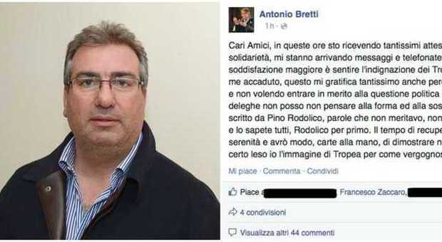 Antonio Bretti, assessore "cacciato" a Tropea (tropeainforma.it)