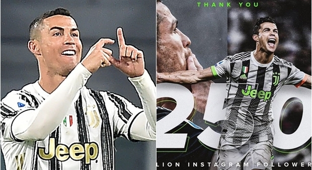 Un altro record per Cristiano Ronaldo: 250 milioni di followers su Instagram
