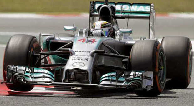 La Mercedes di Lewis Hamilton a Montmelo
