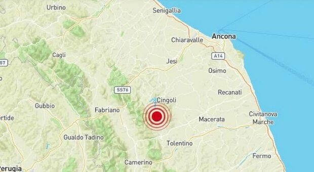 Terremoto a Macerata, scossa di magnitudo 3.4