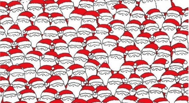 Riuscite a trovare la pecorella nascosta in mezzo ai Babbo Natale? Guarda