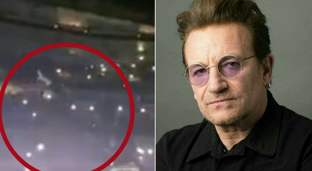 Bono Vox cade dal palco durante il concerto degli U2 Video