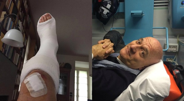 Claudio Bisio, incidente e frattura: "Dura la vita dei motociclisti..."