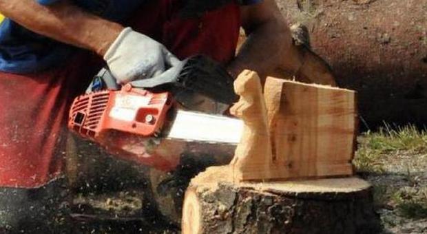 Mentre taglia la legna per la stufa si ferisce al collo con la motosega
