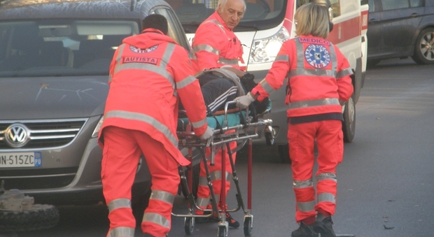 Un intervento dell'ambulanza