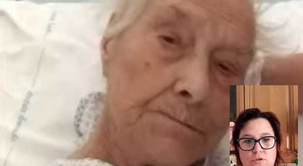Dina Lanzoni di Canaro, capace a 94 anni di sconfiggere il Coronavirus, e nel riquadro la nipote Silvia