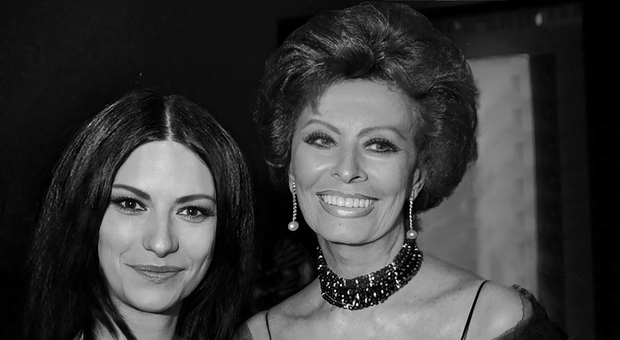 Laura Pausini con Sophia Loren