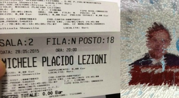 Dietro il biglietto c'è un 'santino' elettorale: Michele Placido annulla lo show in Puglia