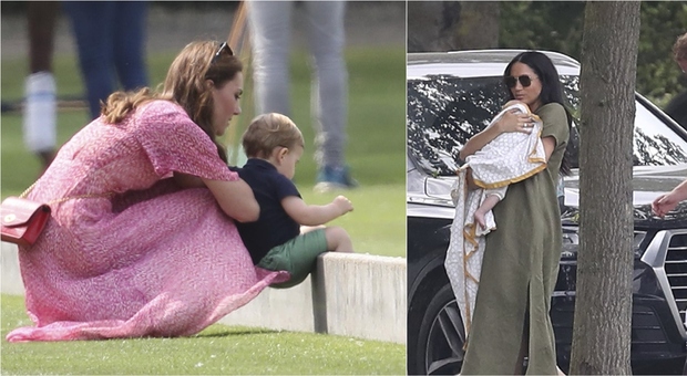 Kate Middleton e Meghan Markle insieme con i royal baby al completo: c'è anche il piccolo Archie