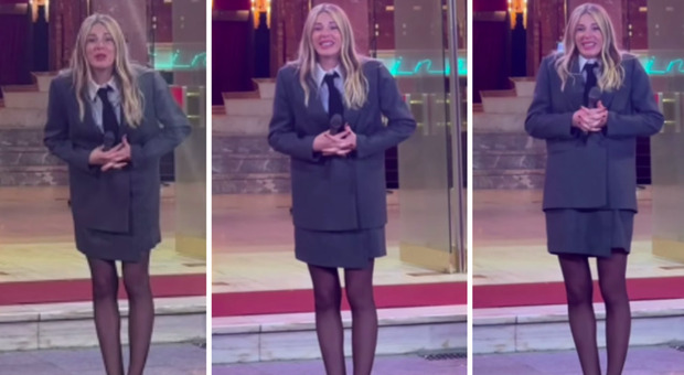 Sanremo, Alessia Marcuzzi inviata per Fiorello: «Non fate battute sulle gambe storte»
