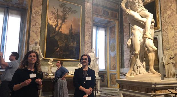 Le due guide, per sordi e udenti, alla visita speciale organizzata alla Galleria Borghese