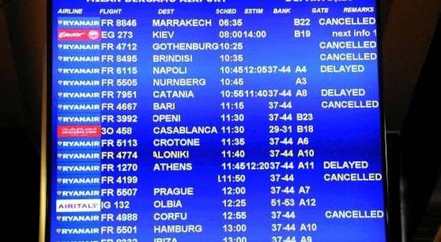Sciopero dei controllori del traffico aereo il 14 gennaio: l'elenco dei voli cancellati di Alitaliae Air Italy