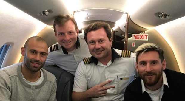 Messi e Mascherano sull'aereo precipitato