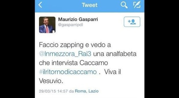 Gasparri, tweet sul Vesuvio e scatena le polemiche dei napoletani, poi il dietrofront
