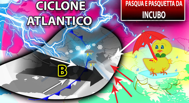 Previsioni meteo Pasqua e Pasquetta da incubo: le feste degli italiani sotto la pioggia