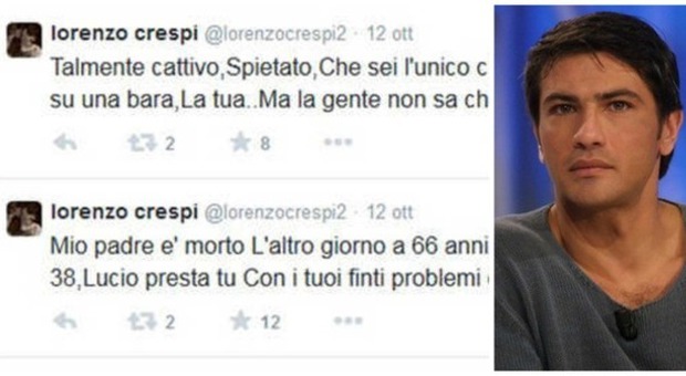 Lorenzo Crespi, furia contro Lucio Presta: «Quanno ca...o mori con i finti problemi di cuore?»