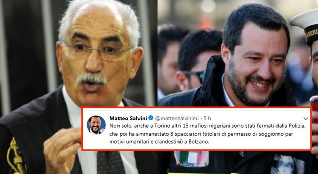 Il pm Spataro contro Salvini: «Il suo tweet compromette gli arresti». E il ministro ribatte: «Vada in pensione»