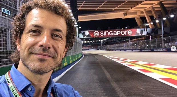 Domenico Menini e il suo selfie a bordo pista al Gran Premio di Singapore di Formula 1