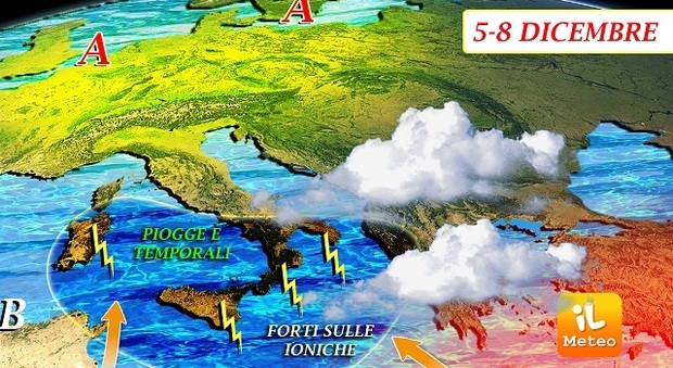 Ponte dell'Immacolata, il meteo divide in due l'Italia: sole a nord, pioggia al sud
