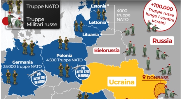 Nato, gli otto gruppi tattici nell'Est Europa dall'Estonia alla Romania. La Germania "sorveglia" il corridoio di Suwalki