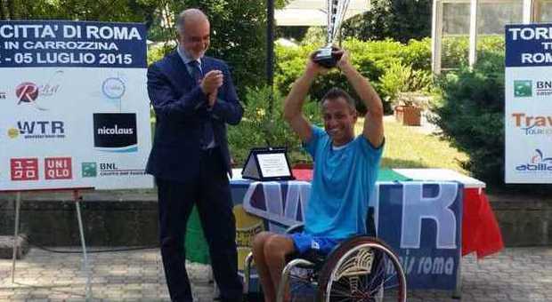 Wheelchair tennis, Fabian Mazzei vince il torneo Città di Roma e fa il bis